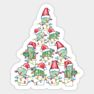 Christmas Cactus Tree Sticker